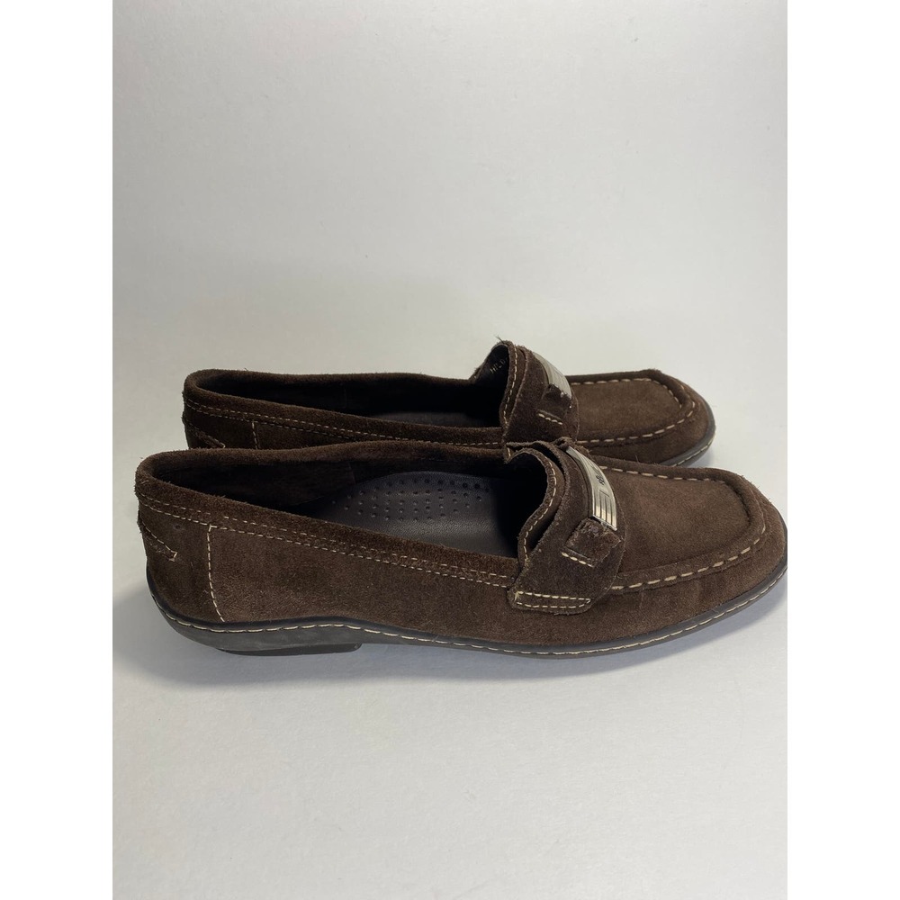 Lauren by Ralph Lauren Hildy Suede Leather Brown Driving Shoe Loafer